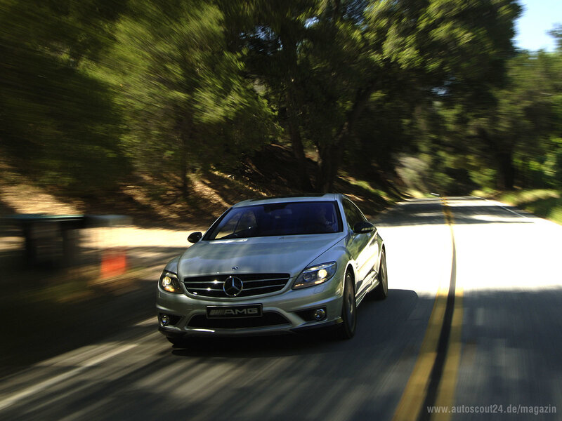 Mercedes-Benz AMG on a forest road