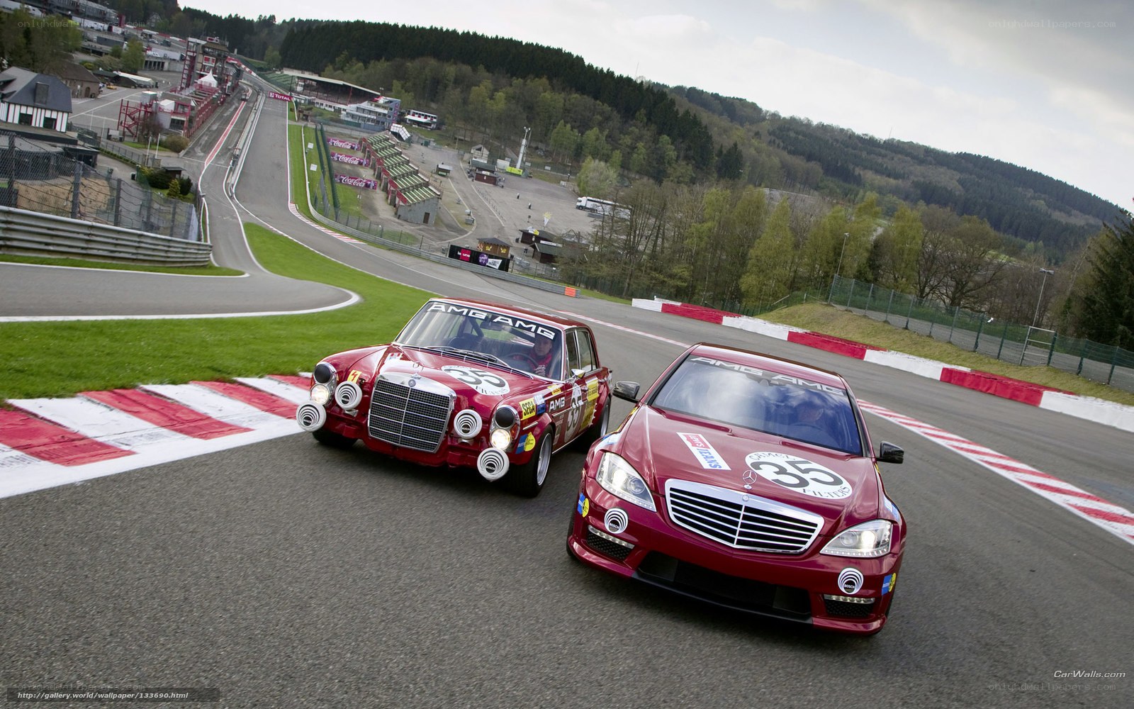 Mercedes-Benz AMG race cars on track