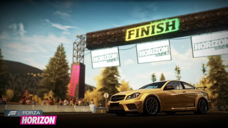 Mercedes-Benz at finish line