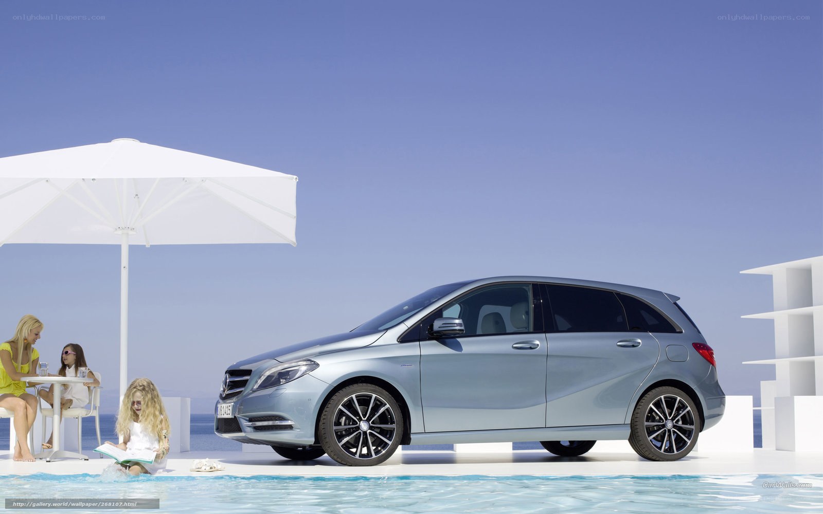 Mercedes-Benz B-Class by pool