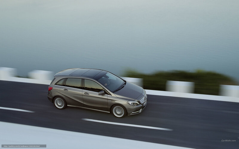 Mercedes-Benz B-Class driving on a coastal road
