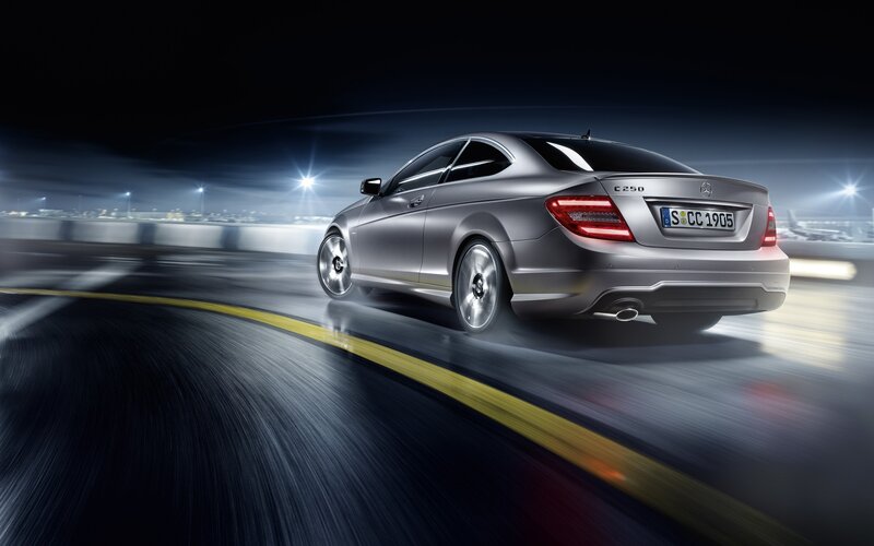 Mercedes-Benz C-Class Coupe in motion