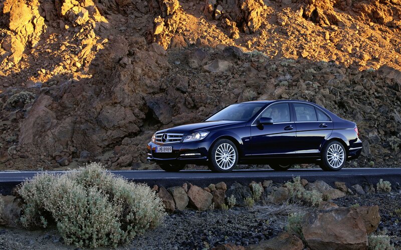 Mercedes-Benz C-Class on a mountain road
