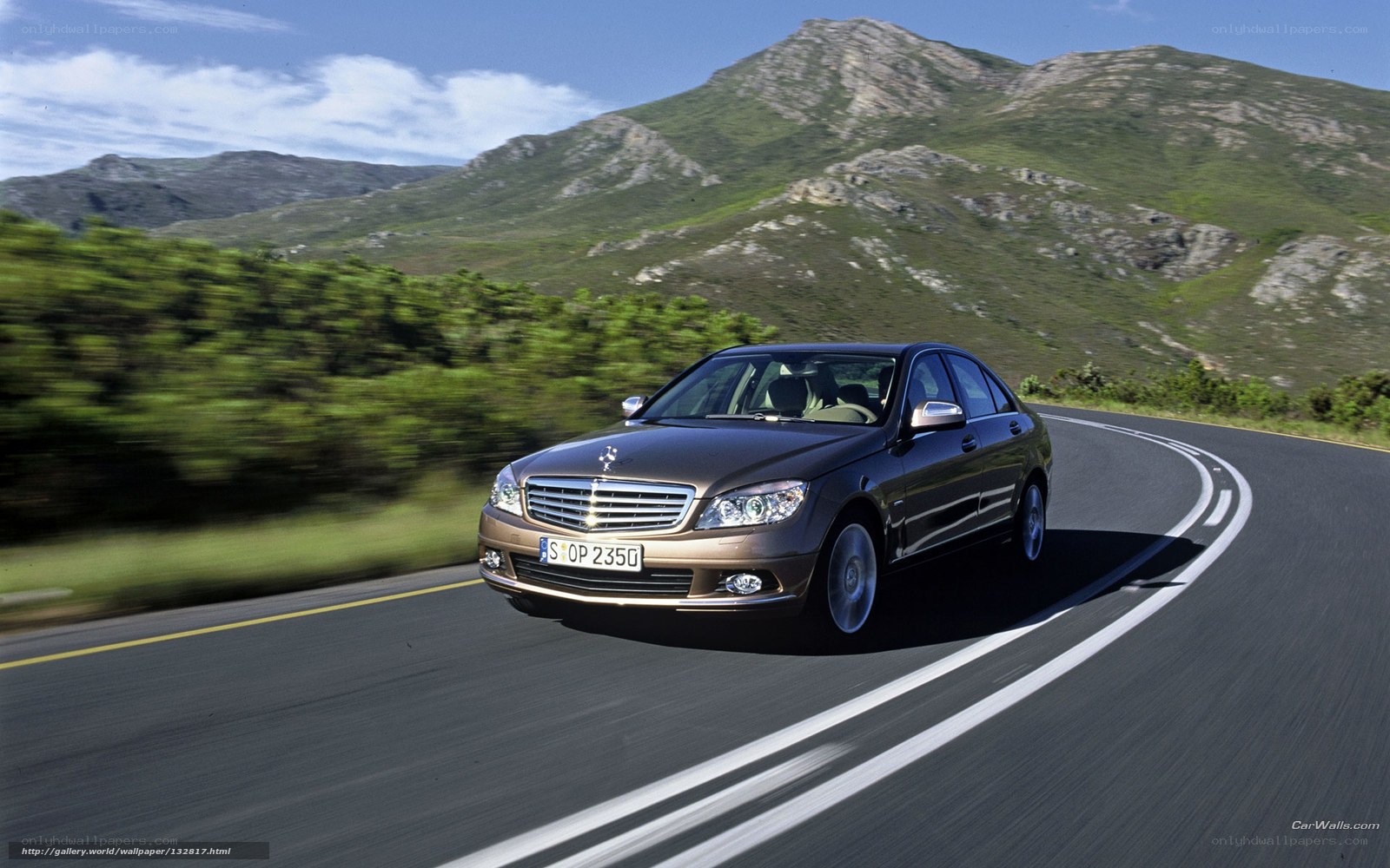 Mercedes-Benz C-Class on mountain road