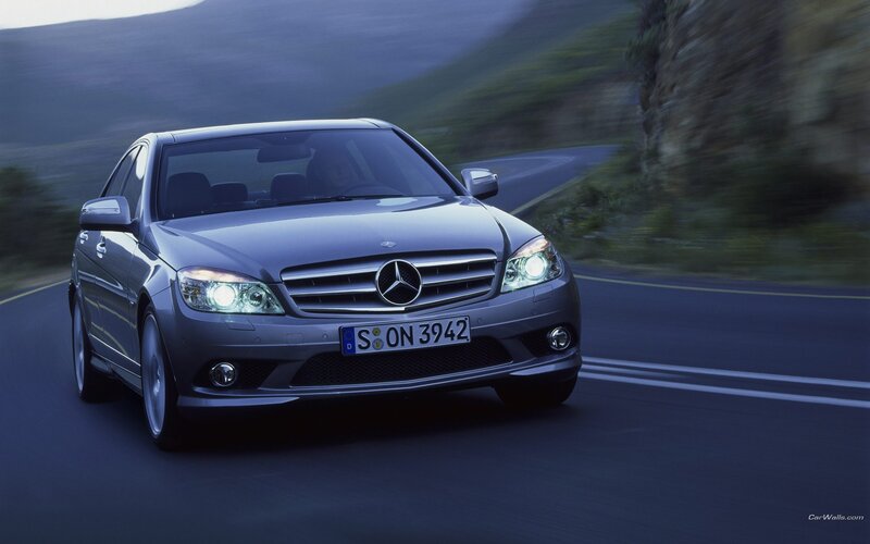 Mercedes-Benz C-Class on winding road