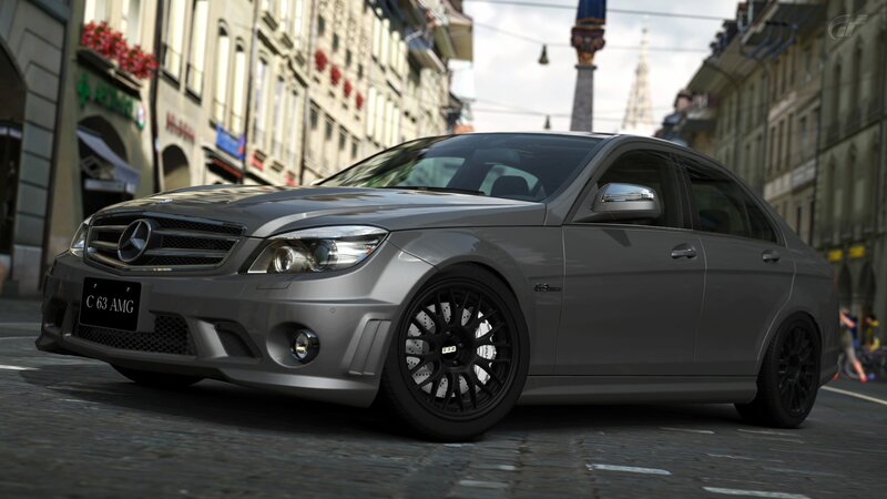 Mercedes-Benz C63 AMG on city street