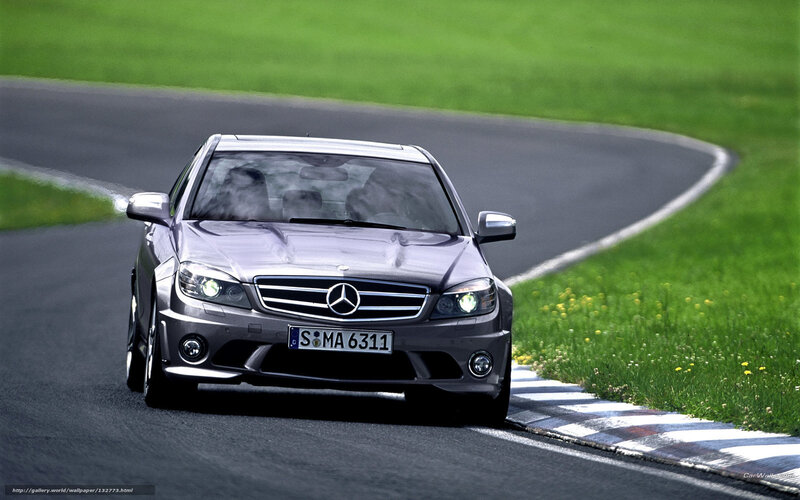 Mercedes-Benz C63 AMG on track