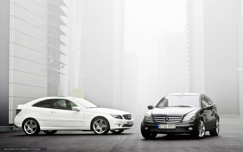 Mercedes-Benz cars in fog