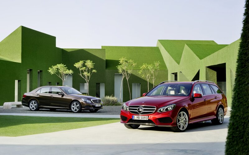 Mercedes-Benz cars in modern setting