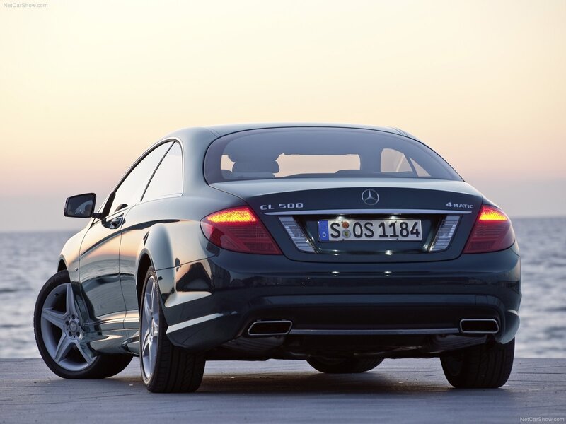 Mercedes-Benz CL 500 at sunset