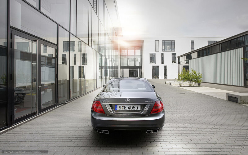 Mercedes-Benz CL 63 AMG in modern courtyard