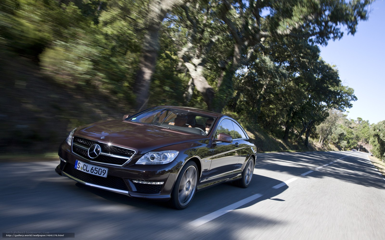 Mercedes-Benz CL600 driving on a road