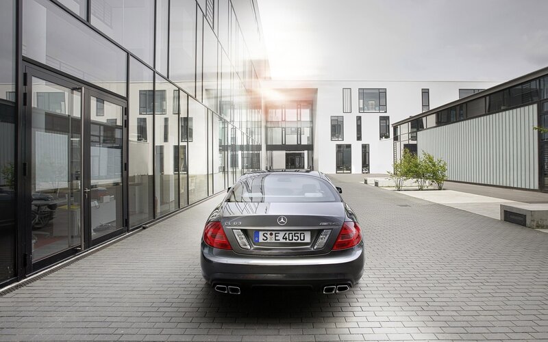 Mercedes-Benz CL63 AMG in courtyard