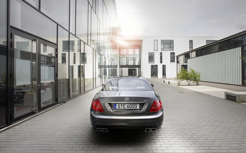 Mercedes-Benz CL63 AMG in courtyard