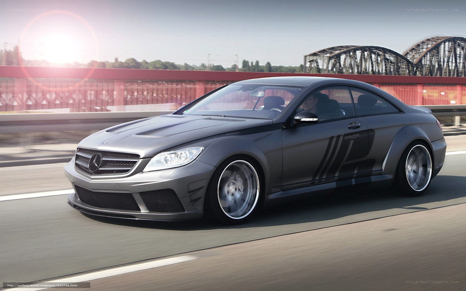 Mercedes-Benz CL65 on a bridge