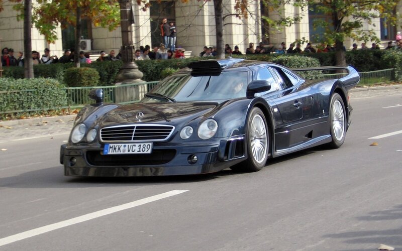 Mercedes-Benz CLK GTR on city street