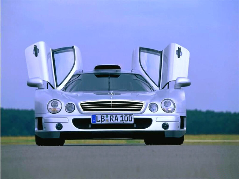 Mercedes-Benz CLK GTR with doors open