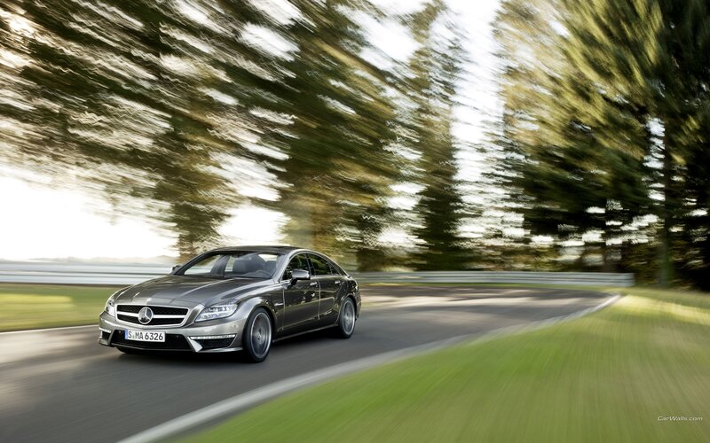 Mercedes-Benz CLS driving on a road