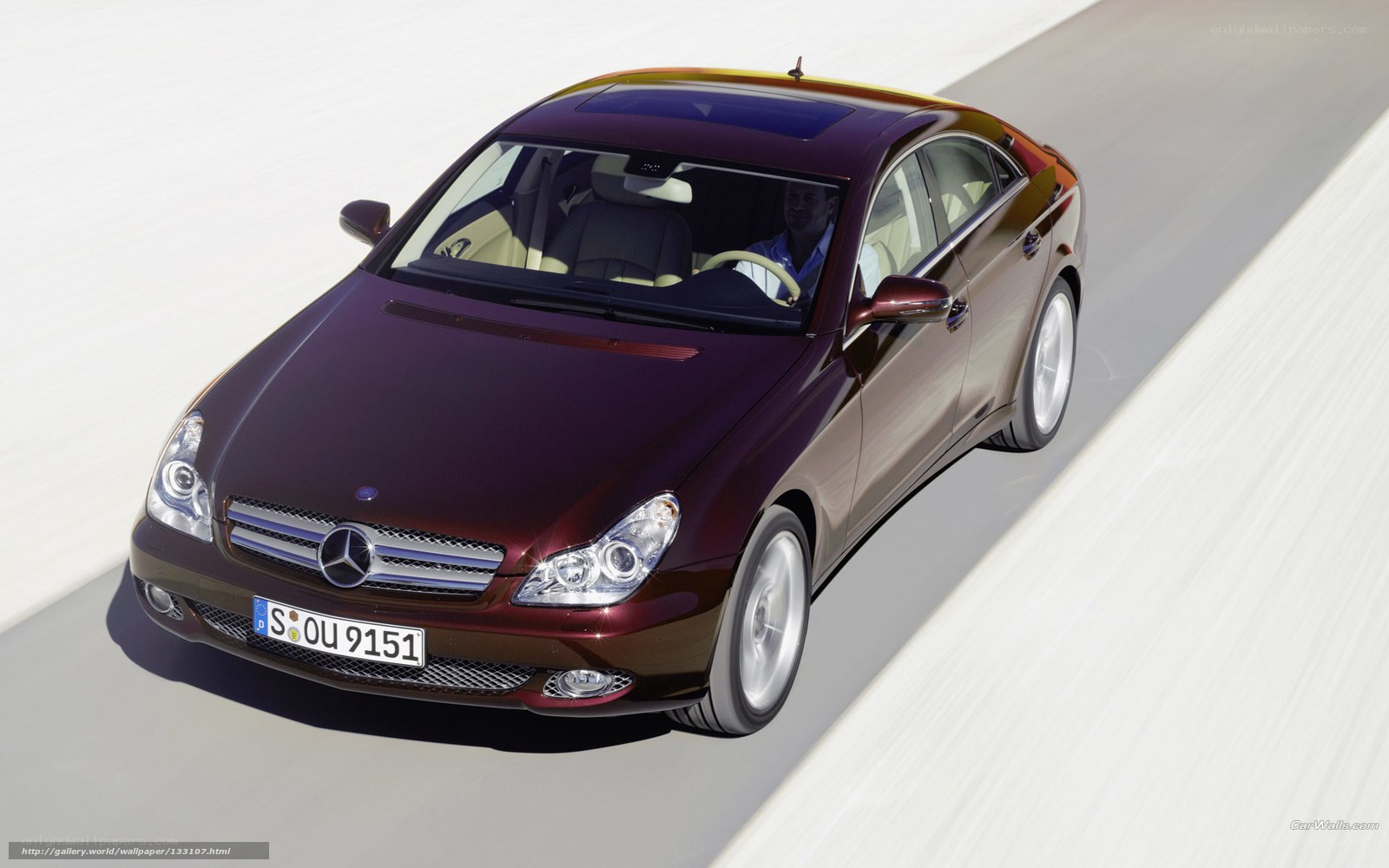 Mercedes-Benz CLS driving on road