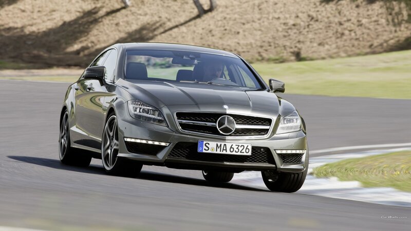 Mercedes-Benz CLS on a racetrack