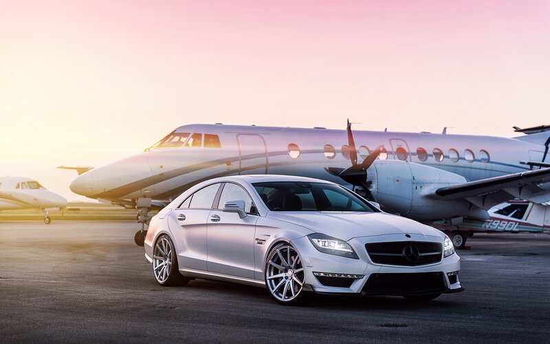 Mercedes-Benz CLS63 AMG at airport