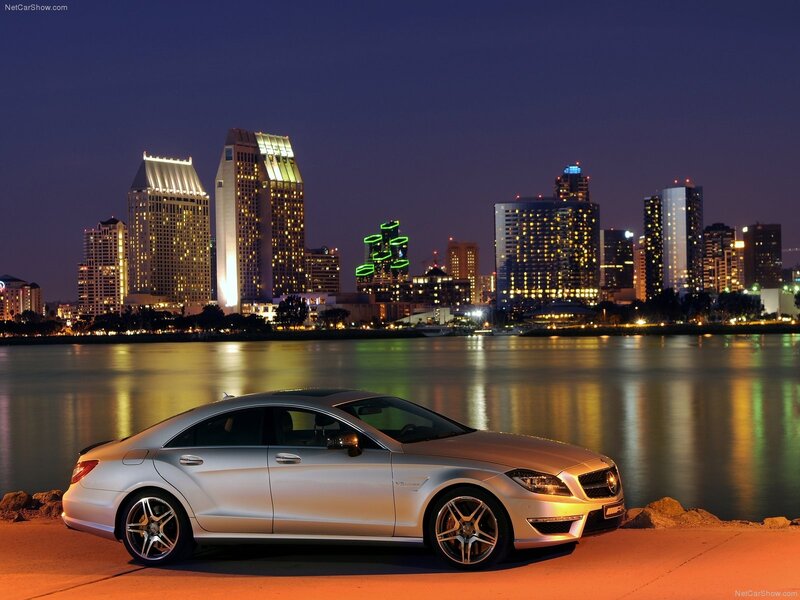 Mercedes-Benz CLS63 AMG at night