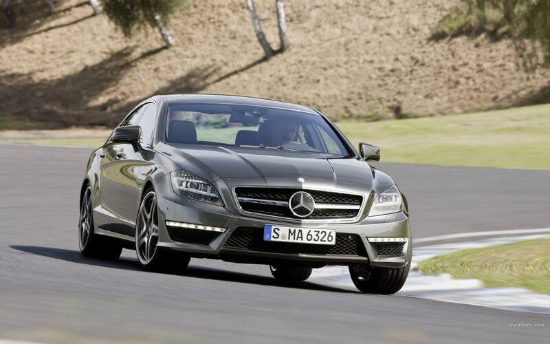 Mercedes-Benz CLS63 AMG on a racetrack