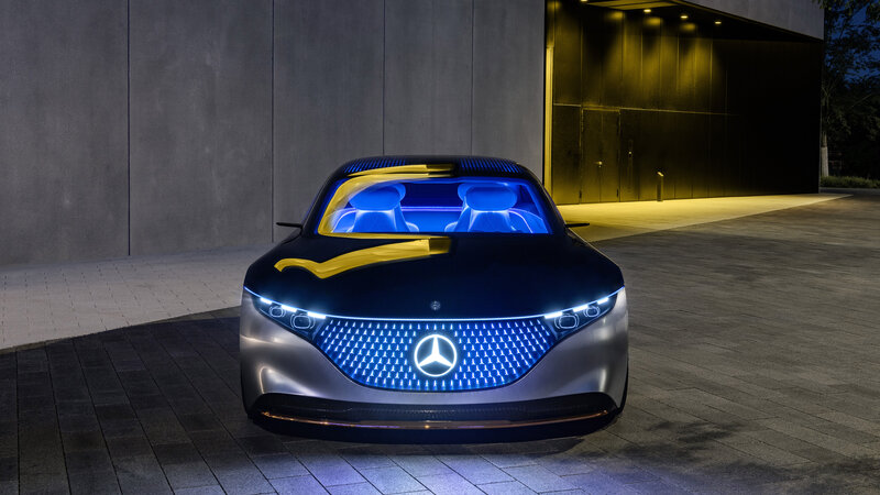Mercedes-Benz Concept Car — Black, Dramatic, Night, Photograph
