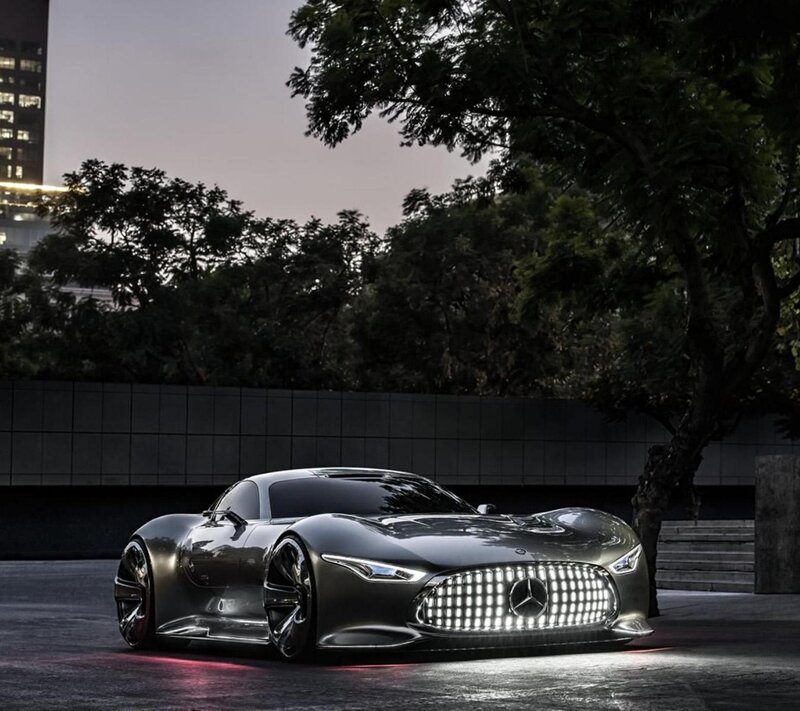 Mercedes-Benz Concept Car — Black, Dramatic, Night