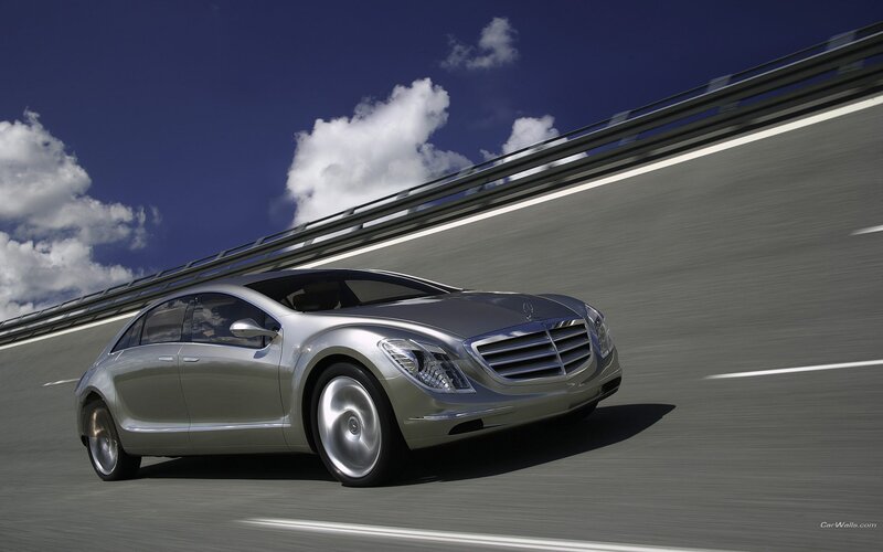 Mercedes-Benz concept car on highway
