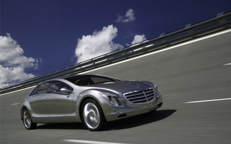 Mercedes-Benz concept car on highway