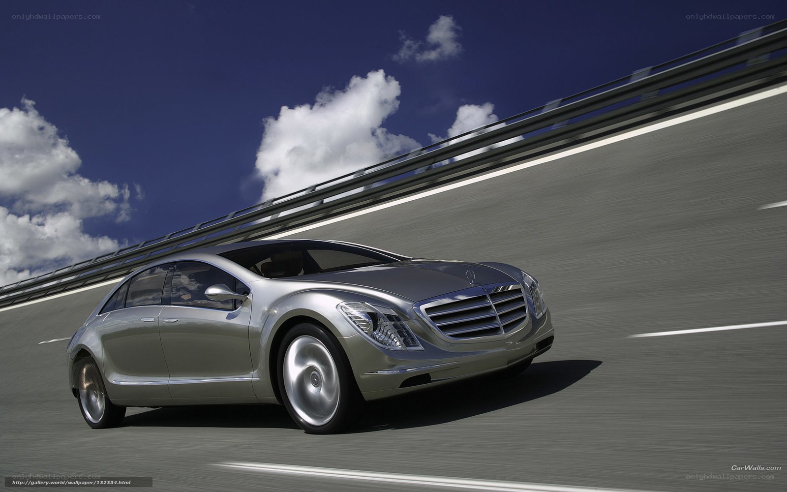 Mercedes-Benz concept car on highway