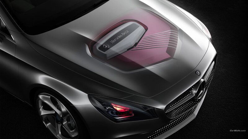 Mercedes-Benz Concept Car — Silver, Dramatic, 3d Render