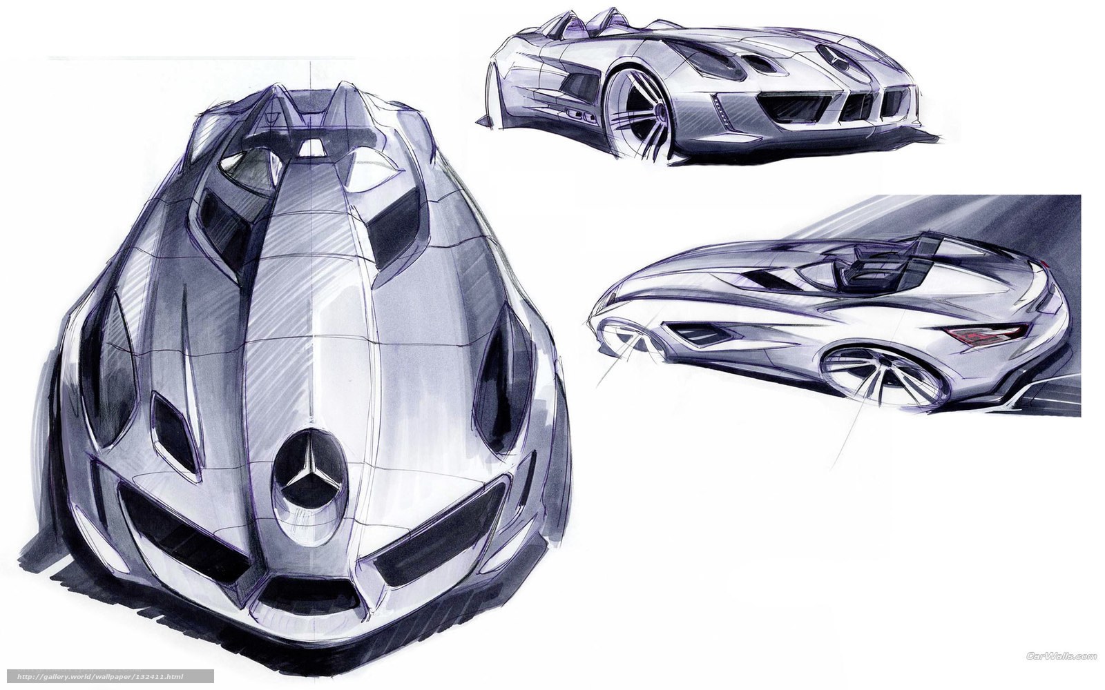 Mercedes-Benz concept car sketches
