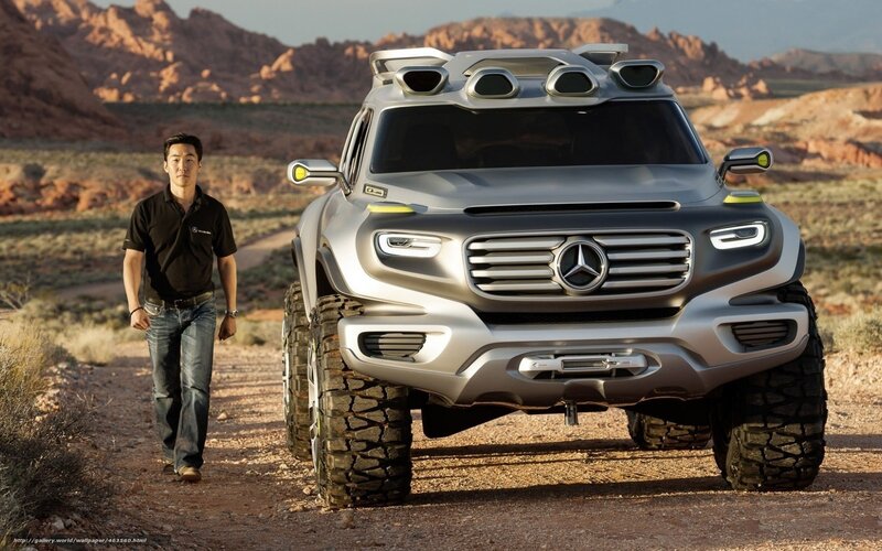 Mercedes-Benz concept vehicle in desert