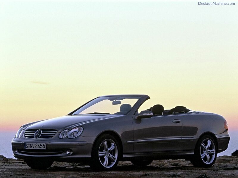 Mercedes-Benz convertible at sunset