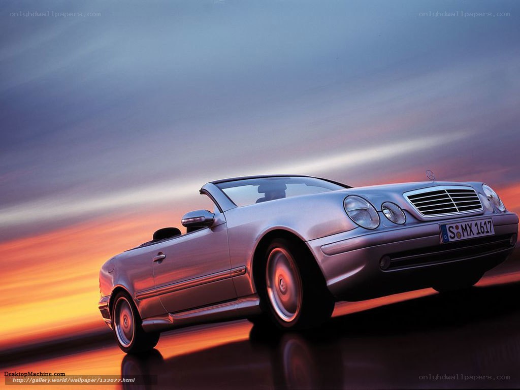 Mercedes-Benz convertible at sunset