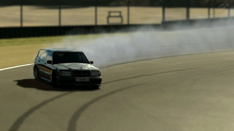 Mercedes-Benz drifting on track