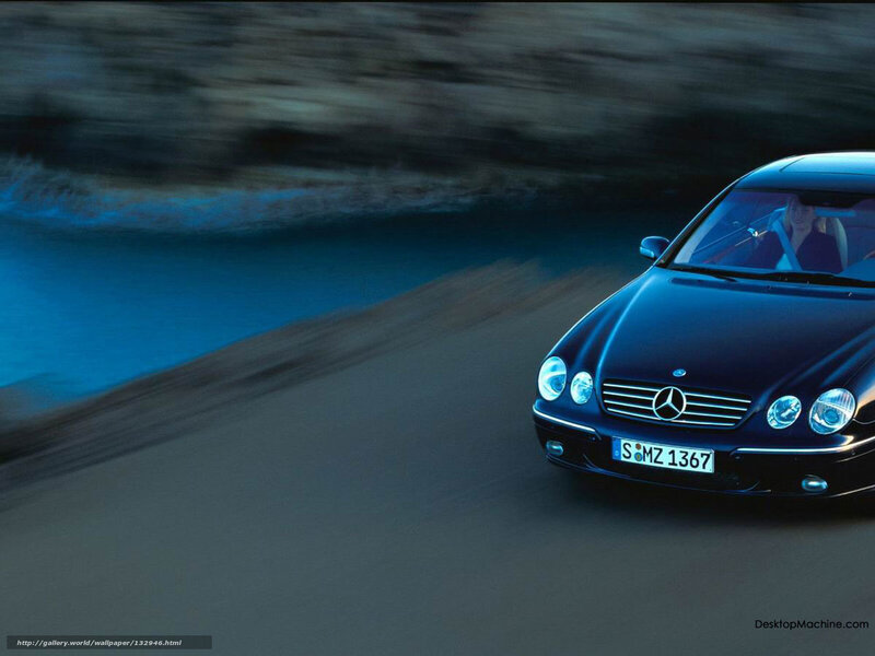 Mercedes-Benz driving at night