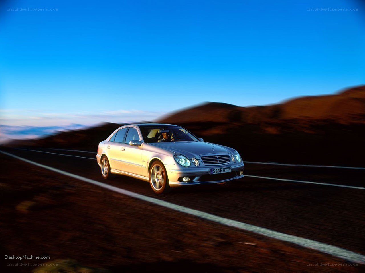 Mercedes-Benz E-Class on a mountain road