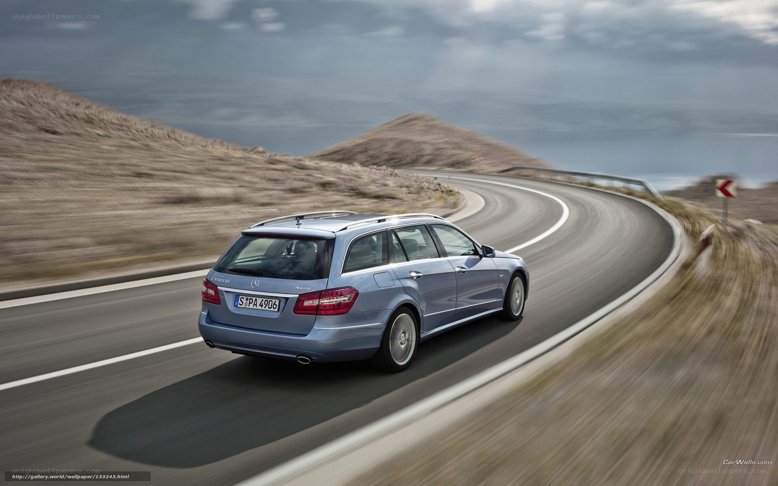 Mercedes-Benz E-Class Wagon on a winding road