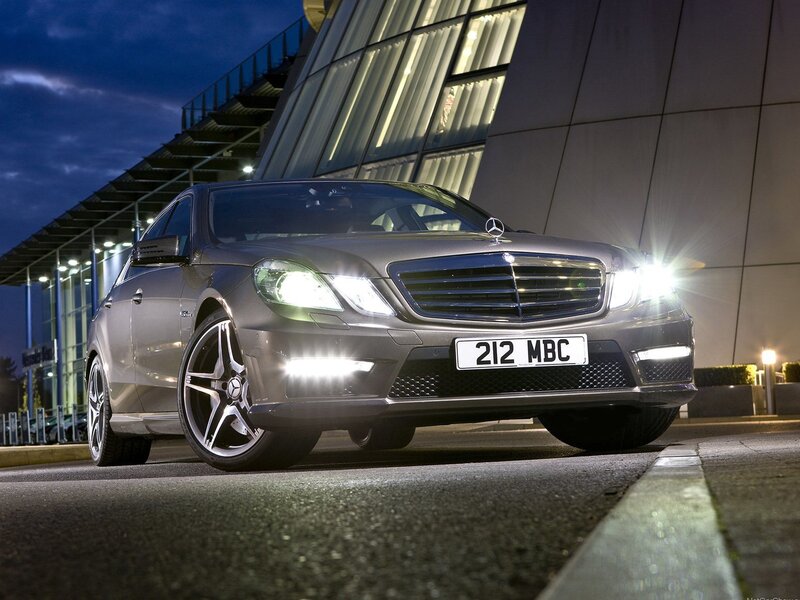 Mercedes-Benz E63 AMG at night