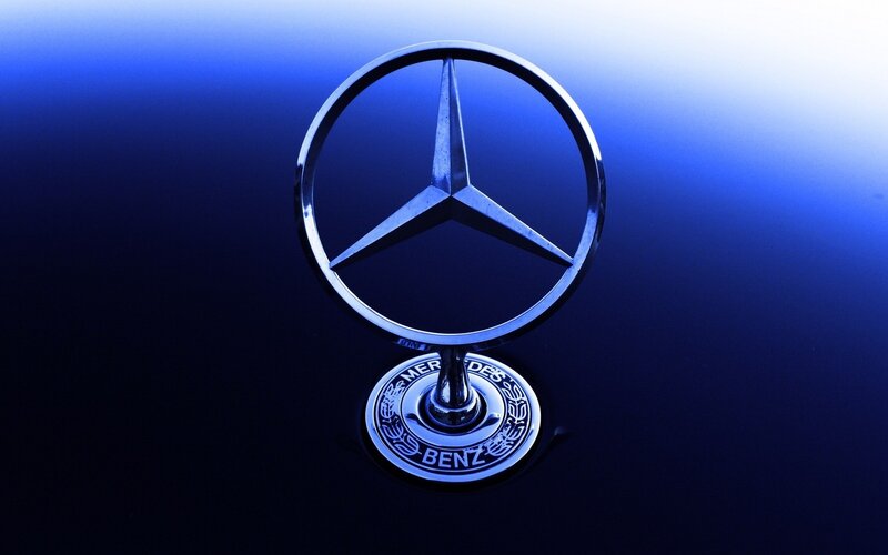 Mercedes-Benz emblem close-up