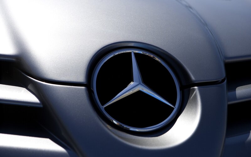 Mercedes-Benz emblem close-up