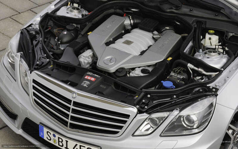 Mercedes-Benz Engine Bay — Silver