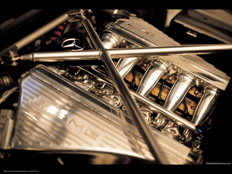 Mercedes-Benz engine close-up