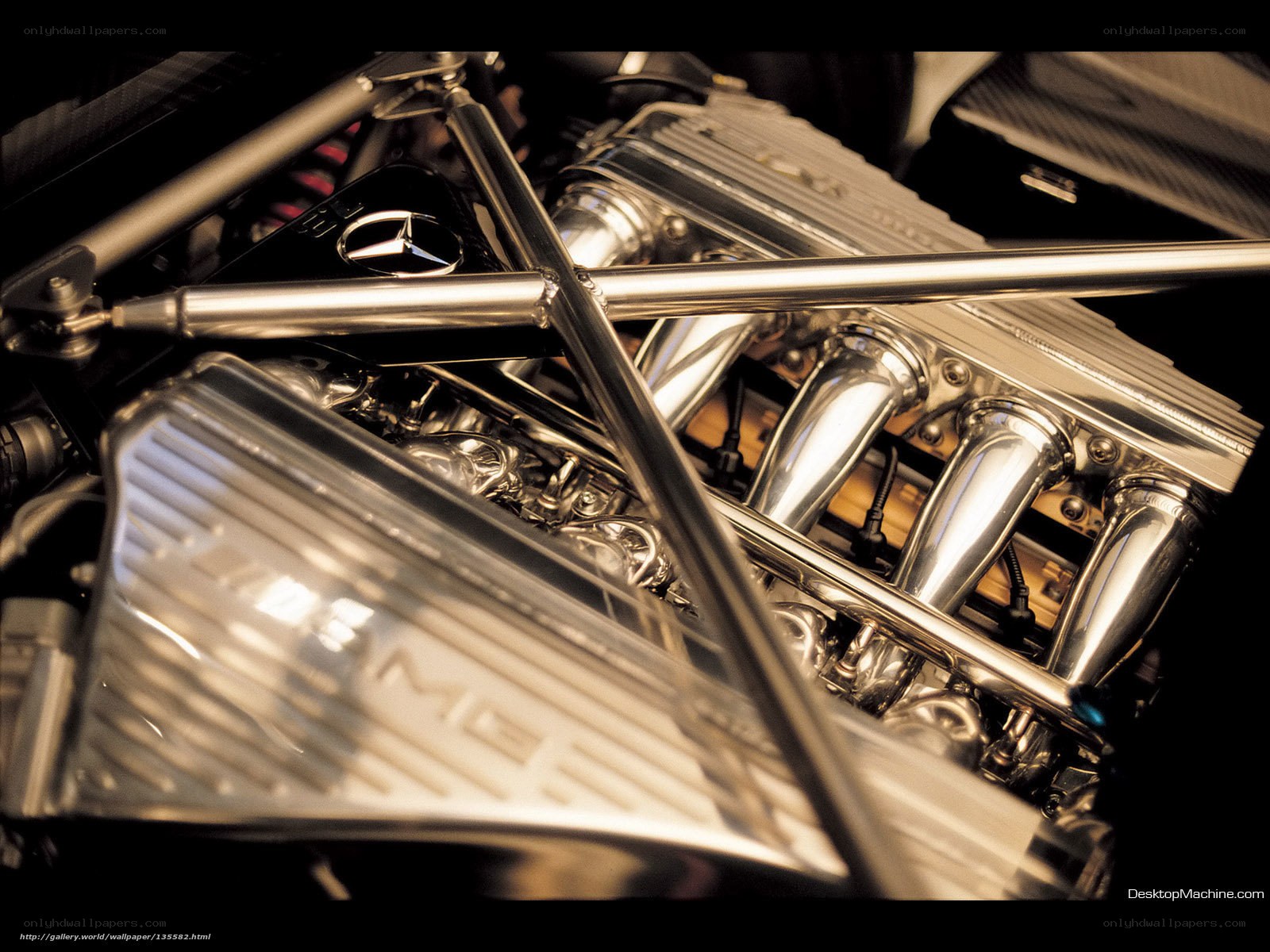 Mercedes-Benz engine close-up
