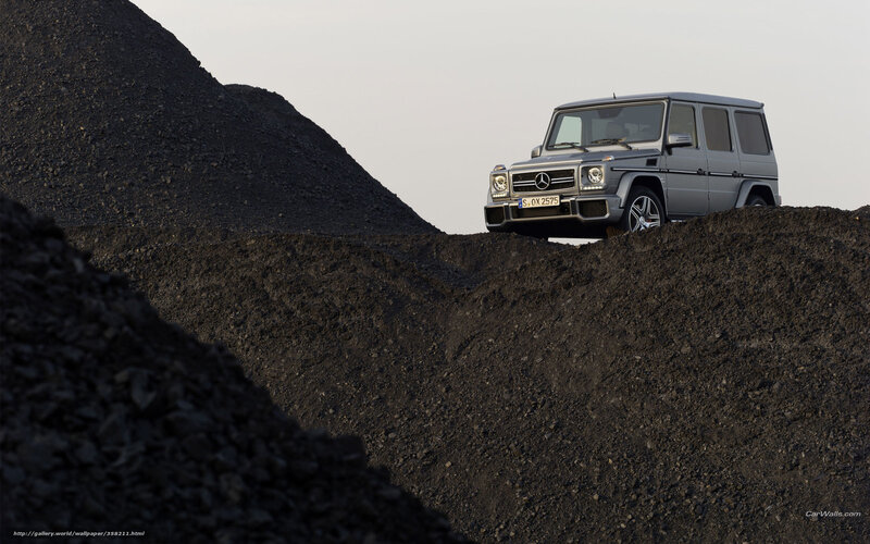 Mercedes-Benz G-Class on a coal pile