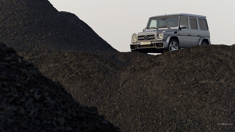 Mercedes-Benz G-Class on a dirt mound