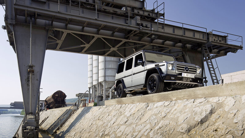 Mercedes-Benz G-Wagen on a dock